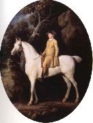 George Stubbs Self-Portrait on a White Hunter oil on canvas